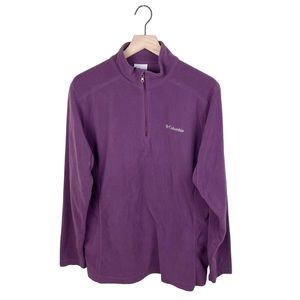 Columbia Women's Purple Quarter Zip Lightweight Fleece Pullover Size Medium